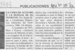 La Caída de Allende y la huelga de El Teniente