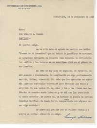[Carta] 1942 sep. 14, Concepción, Chile [a] Ernesto A. Guzmán