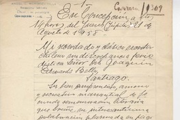 [Carta] 1958 agosto 21, Concepción, Chile [a] Joaquín Edwards Bello