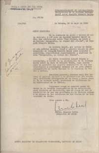 [Oficio N° 9755] 1949 mayo 12, La Habana, [Cuba] [al] Señor Ministro de Relaciones Exteriores, Santiago de Chile