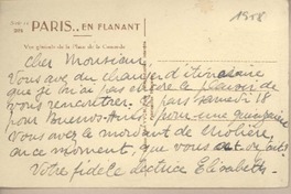 [Tarjeta postal] 1949, Paris, Francia [a] Joaquín Edwards Bello