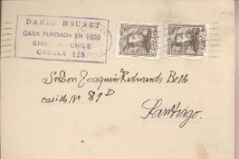 [Tarjeta] 1959, noviembre 23, Chillán, [Chile] [a] Joaquín Edwards Bello