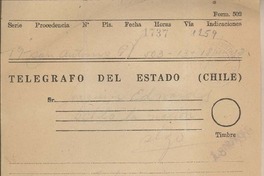 [Telegrama] 1959 noviembre 18, San Antonio, [Chile] [a] Joaquín Edwards Bello