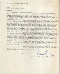 [Carta] 1959 noviembre 23, Santiago, [Chile] [a] Joaquín Edwards Bello