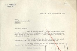 [Carta] 1959 noviembre 18, Santiago, [Chile] [a] Joaquín Edwards Bello