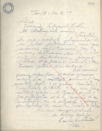 [Carta] 1959 noviembre 21, Valparaíso, [Chile] [a] Joaquín Edwards Bello