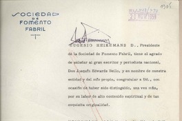 [Carta] 1959 noviembre 20, Santiago, [Chile] [a] Joaquín Edwards Bello