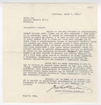 [Carta] 1960 enero 9, Santiago, [Chile] [a] Joaquín Edwards Bello