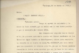 [Carta] 1955 marzo 30, Santiago, [Chile] [a] Joaquín Edwards Bello