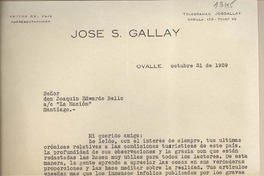 [Carta] 1939 octubre 31, Ovalle, [Chile] [a] Joaquín Edwards Bello