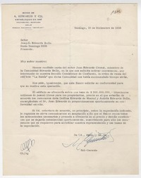 [Carta] 1958 diciembre 10, Santiago, Chile [a] Joaquín Edwards Bello