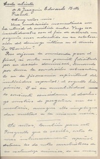 [Carta] 1951 abril 15, Santiago, [Chile] [a] Joaquín Edwards Bello