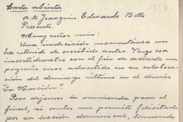 [Carta] 1951 abril 15, Santiago, [Chile] [a] Joaquín Edwards Bello