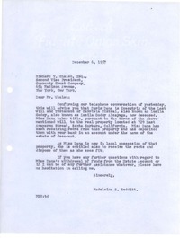 [Carta] 1957 dic. 6, [New York] [a] Richard V. Whalen, Esq., New York