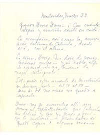 [Carta] [1960?] mar. 23, Montevideo, Uruguay [a] Doris Dana, [New York]