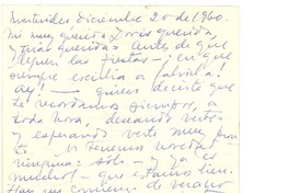 [Carta] 1960 dic. 20, Montevideo, Uruguay [a] Doris Dana, [New York]