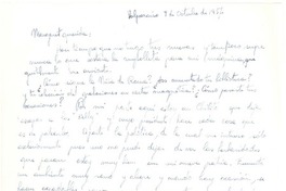 [Carta] 1957, oct. 9, Valparaíso, Chile [a] Margaret [Bates], [New York]