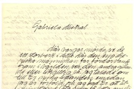 [Carta], 1946 ene. 7, Stockholm, Suecia [a] Gabriela Mistral