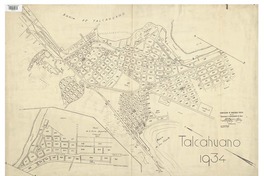 Talcahuano 1934 con la numeración oficial de manzanas [material cartográfico] : de la Asociación de Aseguradores de Chile
