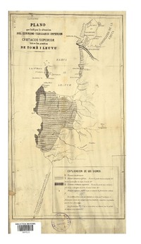 Plano que indica la situación del terreno terciario interior i cretaceo superior entre los puertos de Tomé i Leuvu  [material cartográfico]