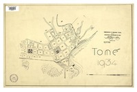 Tomé 1934 con la numeración oficial de manzanas [material cartográfico] : de la Asociación de Aseguradores de Chile