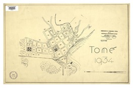 Tomé 1934 con la numeración oficial de manzanas [material cartográfico] : de la Asociación de Aseguradores de Chile