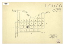 Lanco 1935  [material cartográfico] Asociación de Aseguradores de Chile Comité Incendio.