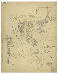 Valdivia 1934 Numeración de manzanas oficial
