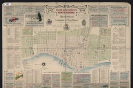 Plano guía gráfico Punta Arenas  [material cartográfico] editado por Diógenes Valenzuela Olivos.