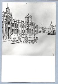 [Edificios del costado norte de la Plaza de Armas de Santiago]