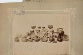 Excavaciones [arqueológicas] en la Hacienda de Cauquenes: Ollas, lebrillos, platos, etc. del habitante de Chile durante la dominación inca.