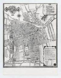 Plano de Santiago, 1895. Completado y publicado por Nicanor Boloña