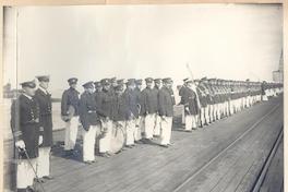 [Tropas chilenas que rindieron honores a la llegada de la delegación peruana]