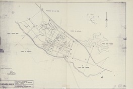 Casablanca Provincia de Valparaíso : plano con n°. roles por manzana
