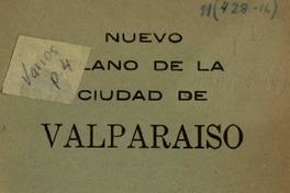 Nuevo plano de la ciudad de Valparaíso