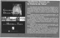 "Guillermo Donoso en la historia de Talca"  [artículo]