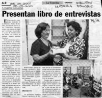 Presentan libro de entrevistas  [artículo]