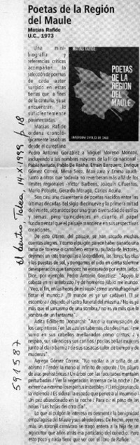 Poetas de la región del Maule  [artículo]