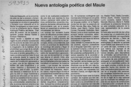 Nueva antología poética del Maule  [artículo] Luis Celis M.
