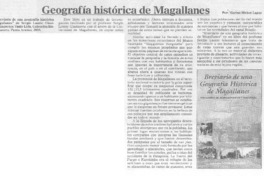 Geografía histórica de Magallanes.