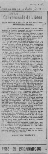 Conversando de libros  [artículo].