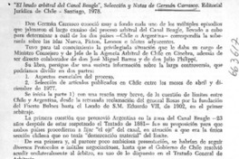 El laudo arbitral de Canal Beagle  [artículo] Alberto Marín Madrid.