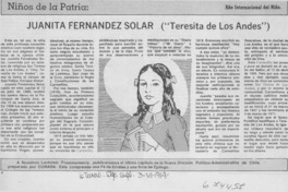 Juanita Fernández Solar ("Teresa de Los Andes")