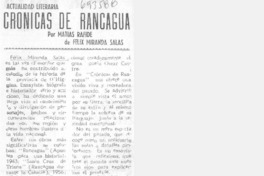 Crónicas de Rancagua