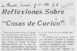 Reflexiones sobre "Cosas de Curicó".