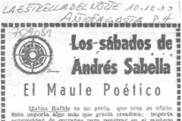 El Maule poético