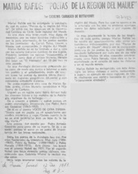 Matías Rafide: "Poetas de la Región del Maule"