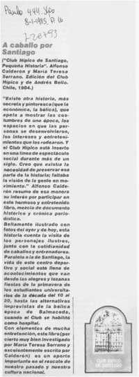 A caballo por Santiago