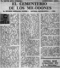 El cementerio de los milodones