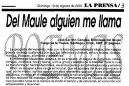 Del Maule alguien me llama